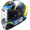 LS2 FF805 Thunder C Racing1 Gloss Blue Hi-Viz Yellow - Image 2