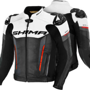 Shima Bandit Leather Sports Riding Jacket – Red