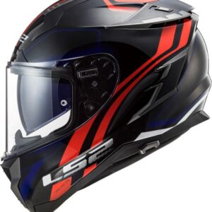 LS2 FF327 Challenger Galactic Gloss Blue Fluo Orange Helmet
