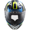 LS2 FF805 Thunder C Racing1 Gloss Blue Hi-Viz Yellow - Image 4