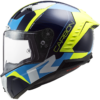 LS2 FF805 Thunder C Racing1 Gloss Blue Hi-Viz Yellow - Image 5